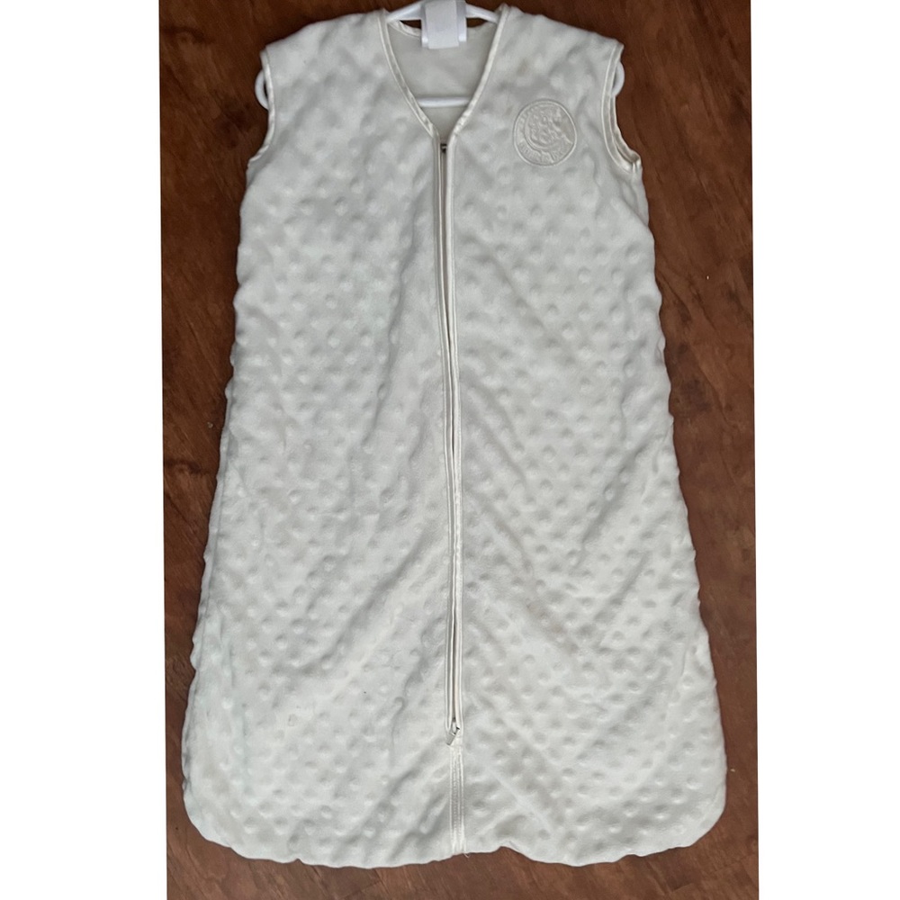6-12 month Medium White Fleece Halo Sleep Sack